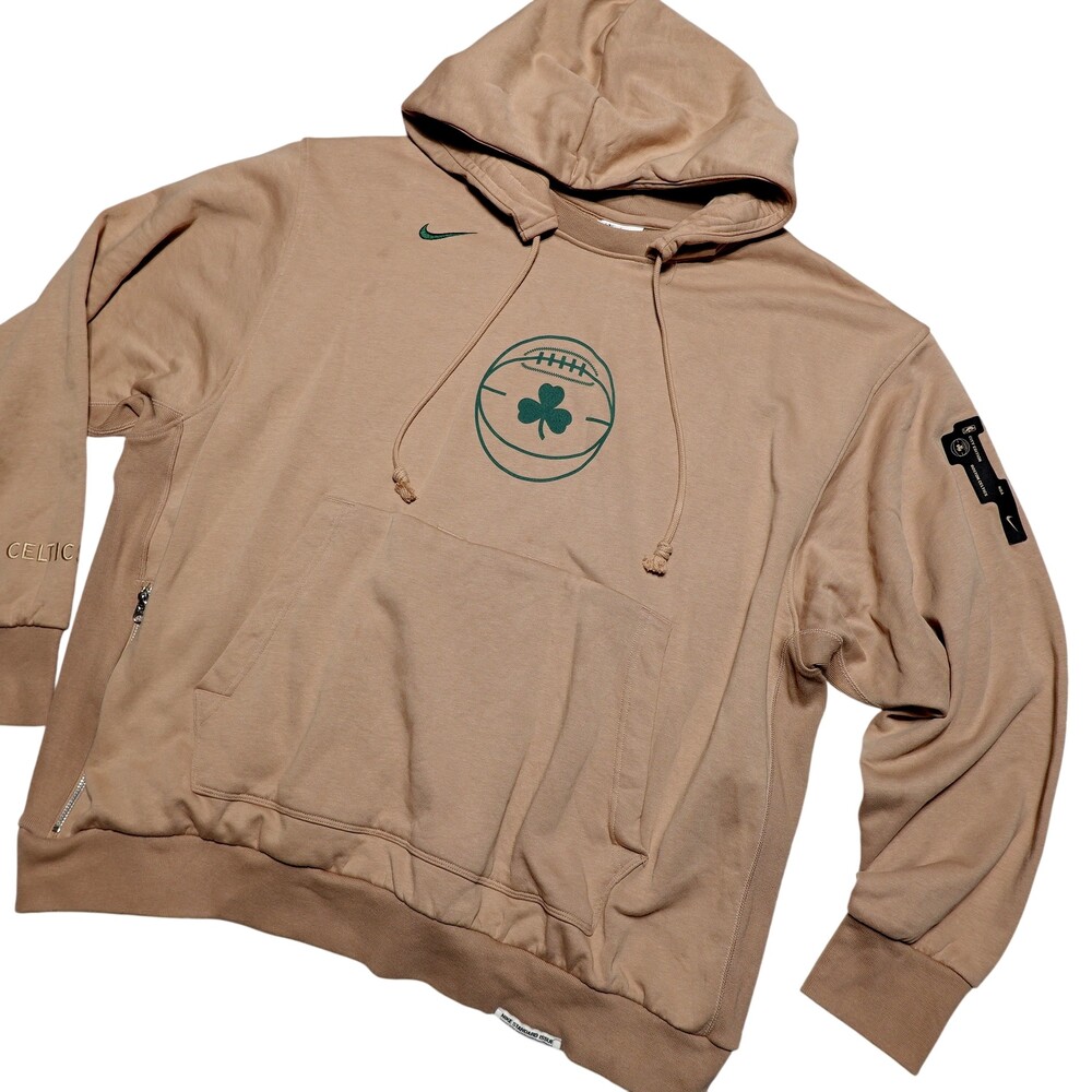 Nike Standard Boston Celtics Hoodie Mens 3XL Beige NBA Basketball Issue